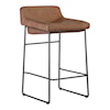 Moe's Home Collection Starlet Counter Stool Open Road Brown Leather-M2