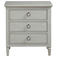 Transitional 3-Drawer Night Stand