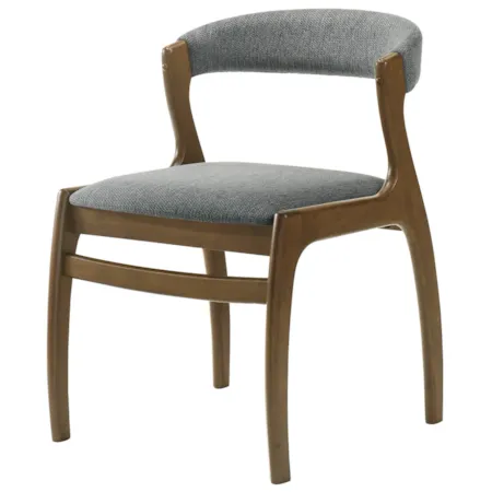 Upholstered Open Barrel-Back Dining Chair