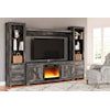 Signature Design by Ashley Wynnlow Entertainment Center with Electric Fireplace