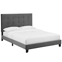 Twin Tufted Button Upholstered Performance Velvet Platform Bed