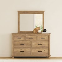 Transitional Dresser with Mirror