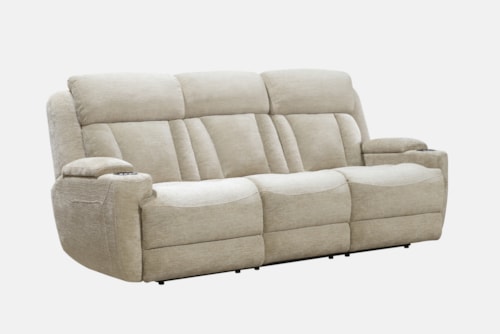 Casual Power Reclining Sofa with Drop Down Entertainment Console