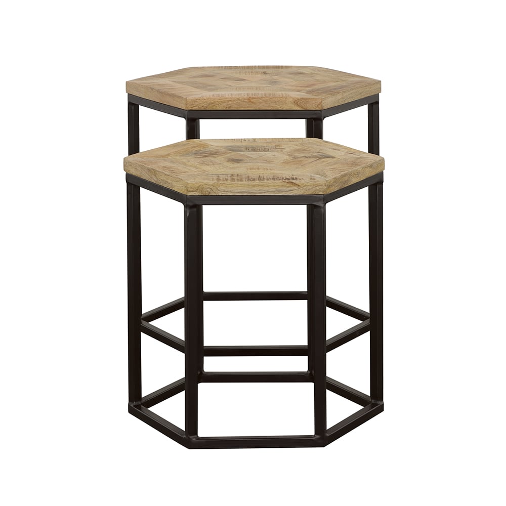 Coaster Adger Adger 2-piece Hexagonal Nesting Tables and