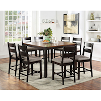 Transitional 9-Piece Counter Height Dining Set
