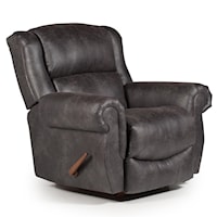 Terrill Swivel Glider Recliner with Rolled Arms