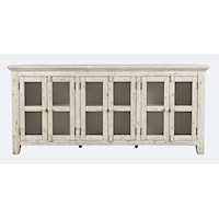 Rustic Shores 6 Door Low Accent Cabinet