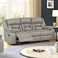 ROCKWELL PEWTER RECLINING SOFA | .