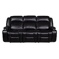 Transitional Power Reclining Sofa with Air Massage System