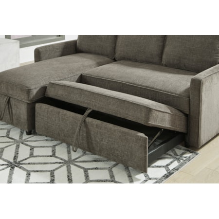 2-Piece Sectional with Pop Up Bed