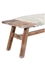 LR Home Accent Benches Bohemian Accent Bench with Nailheads