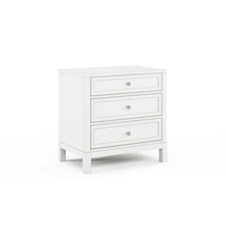 3-Drawer Wide Nightstand