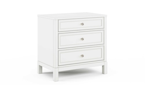 3-Drawer Wide Nightstand