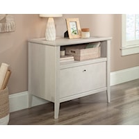 Contemporary One-Drawer Lateral File Cabinet with Open Shelf Storage