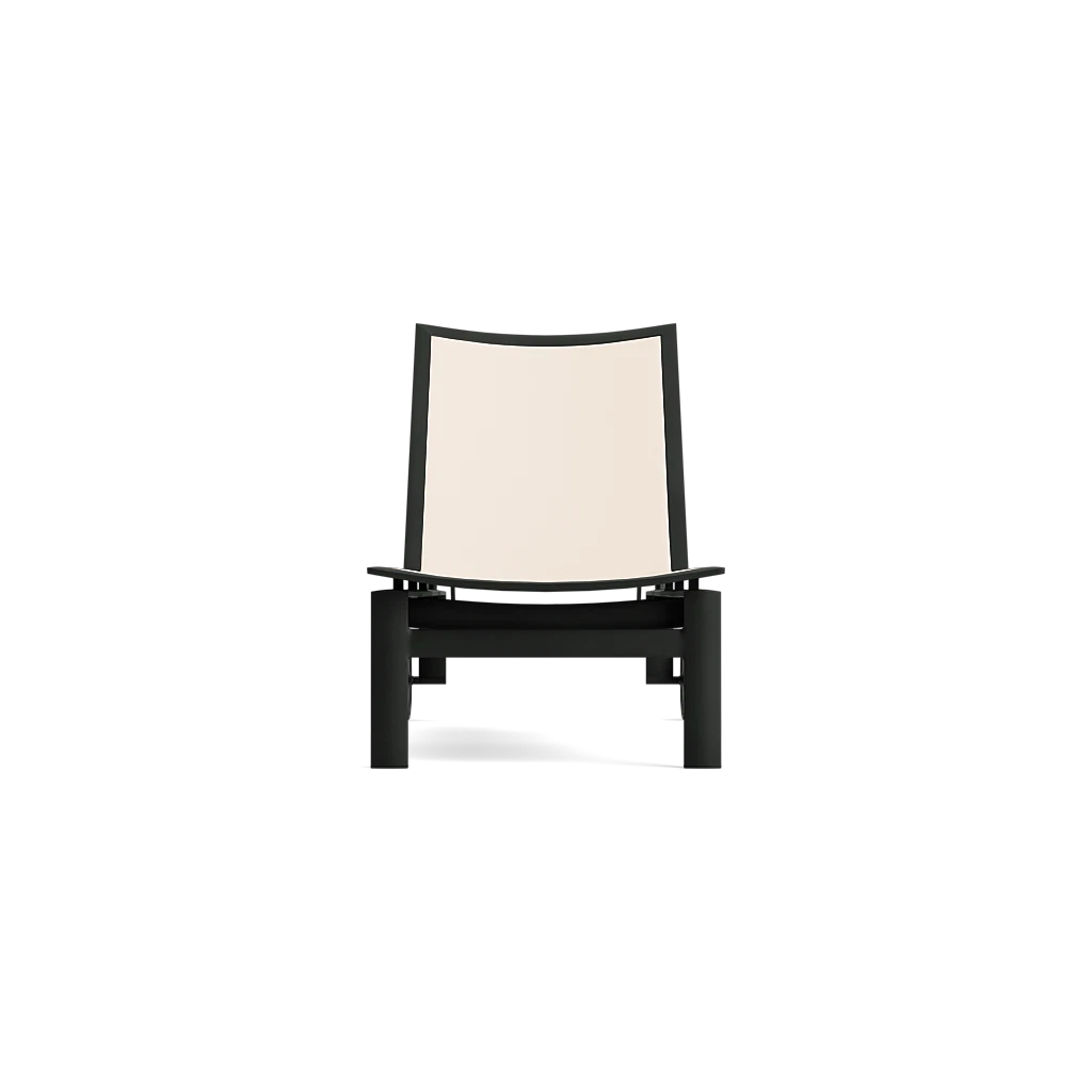 Adj. Lay-Flat Sling Chaise Lounge w/Wheels