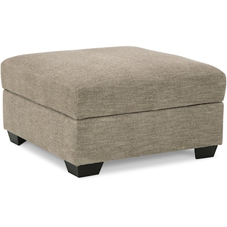 Square Cocktail Ottoman With Storage and Reversible Top
