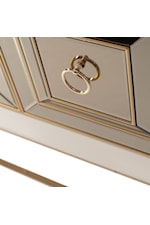 Michael Amini Madison Contemporary Glam 4-Door Console with Ring Pull Hardware