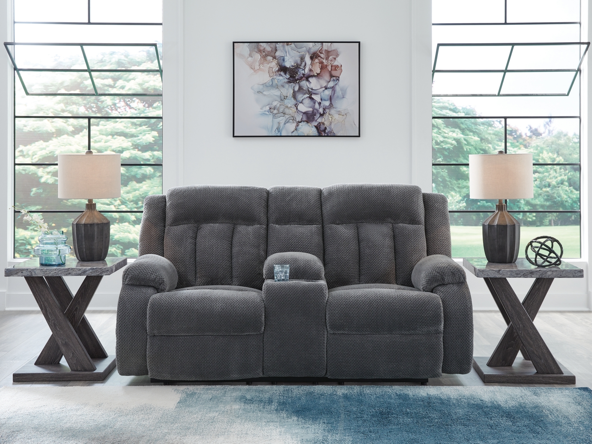 Dbl Rec Pwr Loveseat W/ Console