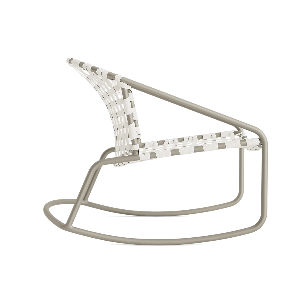 Vinyl Strap Rocking Lounge Chair