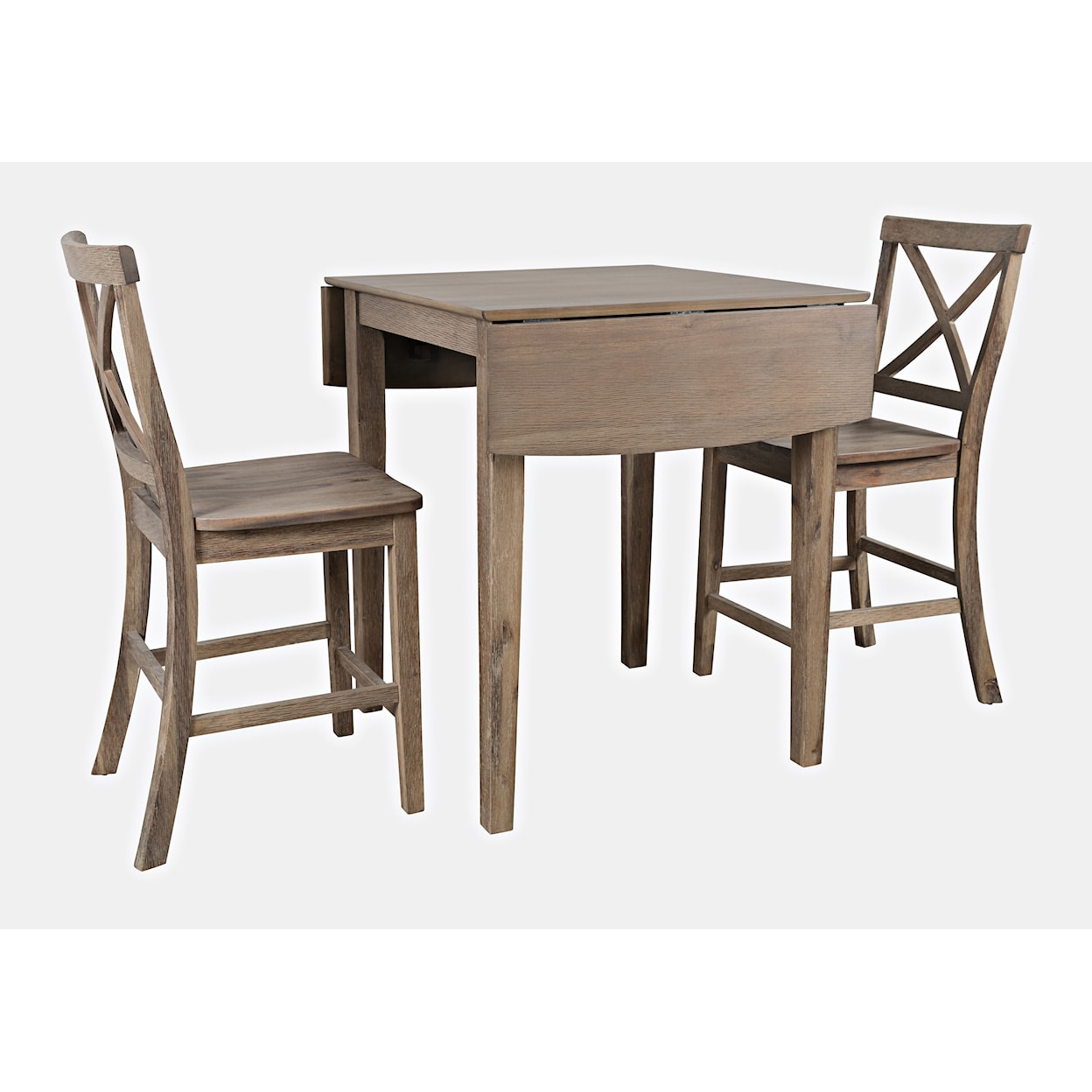 Jofran Eastern Tides 3 Piece Counter Table and Stool Set