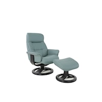 Modern Anne R Large Manual Recliner with Footstool