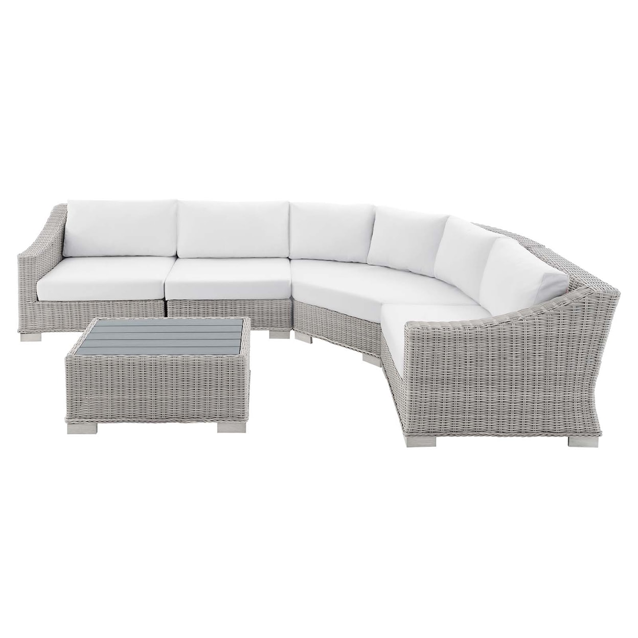 Modway Conway Outdoor 5-Piece Sectional Sofa Set