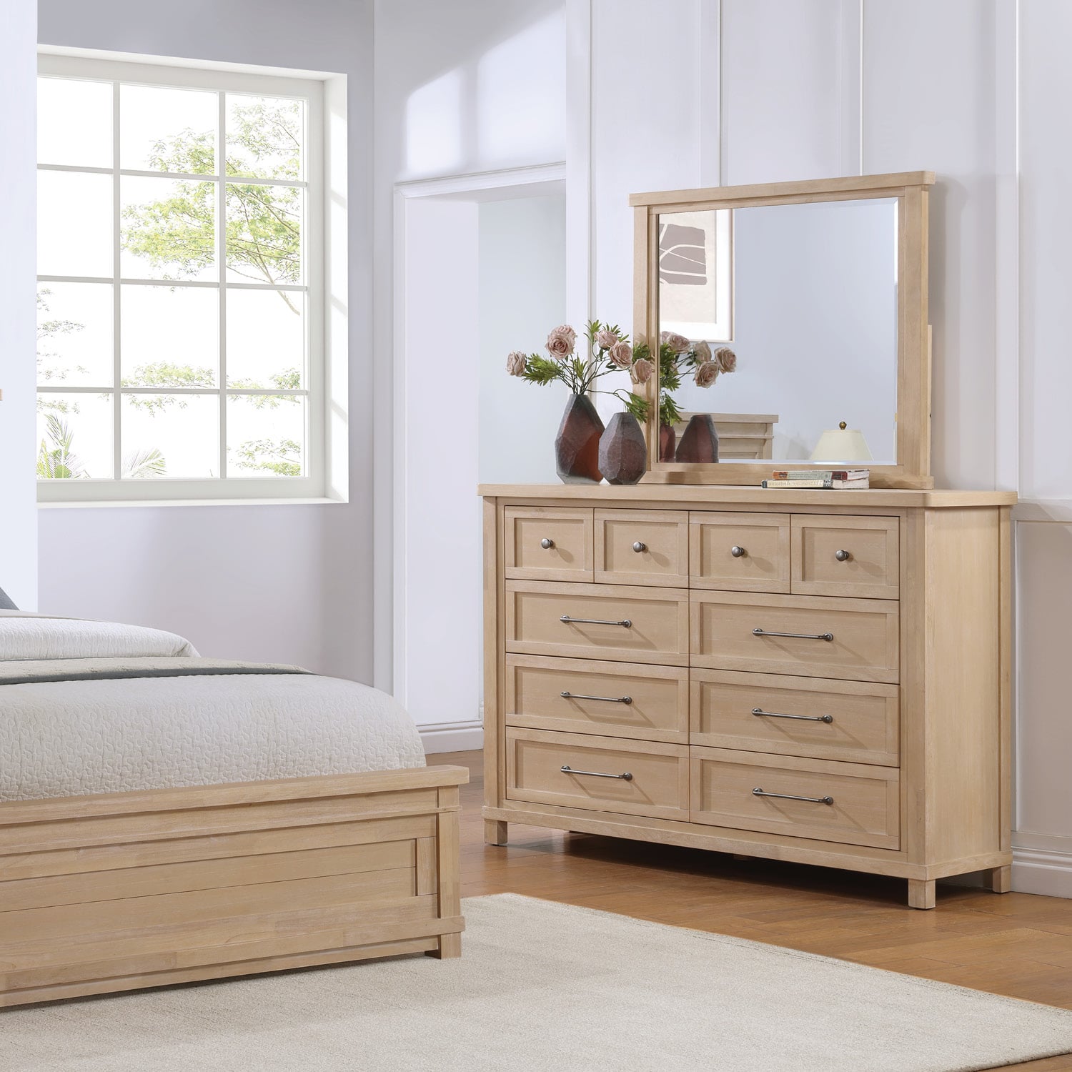 10-Drawer Dresser and Mirror