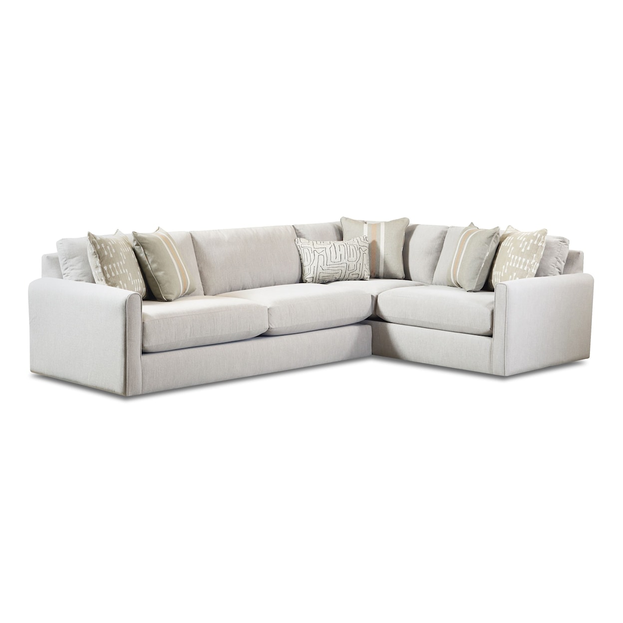 Fusion Furniture 7000 CHARLOTTE PARCHMENT 2-Piece Sectional