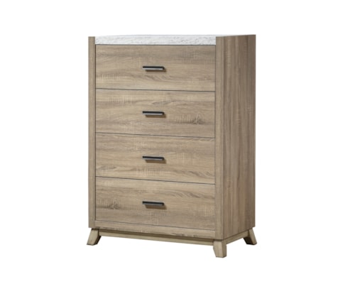 Tilston Modern Rustic 4-Drawer Bedroom Chest