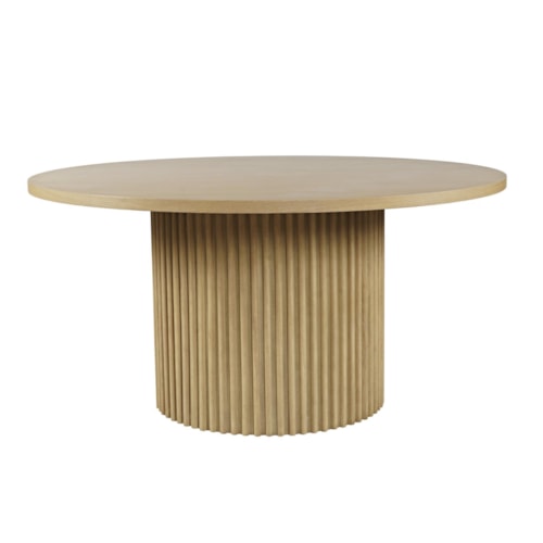 Contemporary 60" Round Dining Table with Pedestal Base