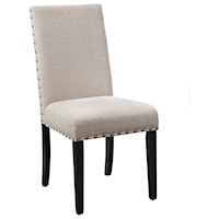 Transitional Dining Side Chair with Nailhead Trim