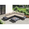 Armen Living Razor- Outdoor 4-Piece Sectional Set