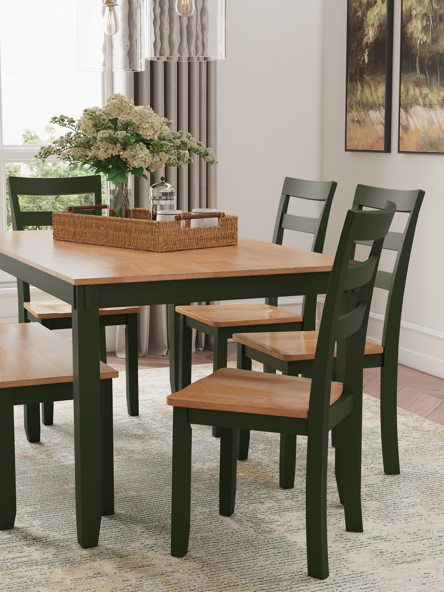 Signature Design by Ashley Gesthaven Dining Room Table Set (Set Of 6)