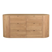 Contemporary 6-Drawer Dresser with Soft-Close Drawers