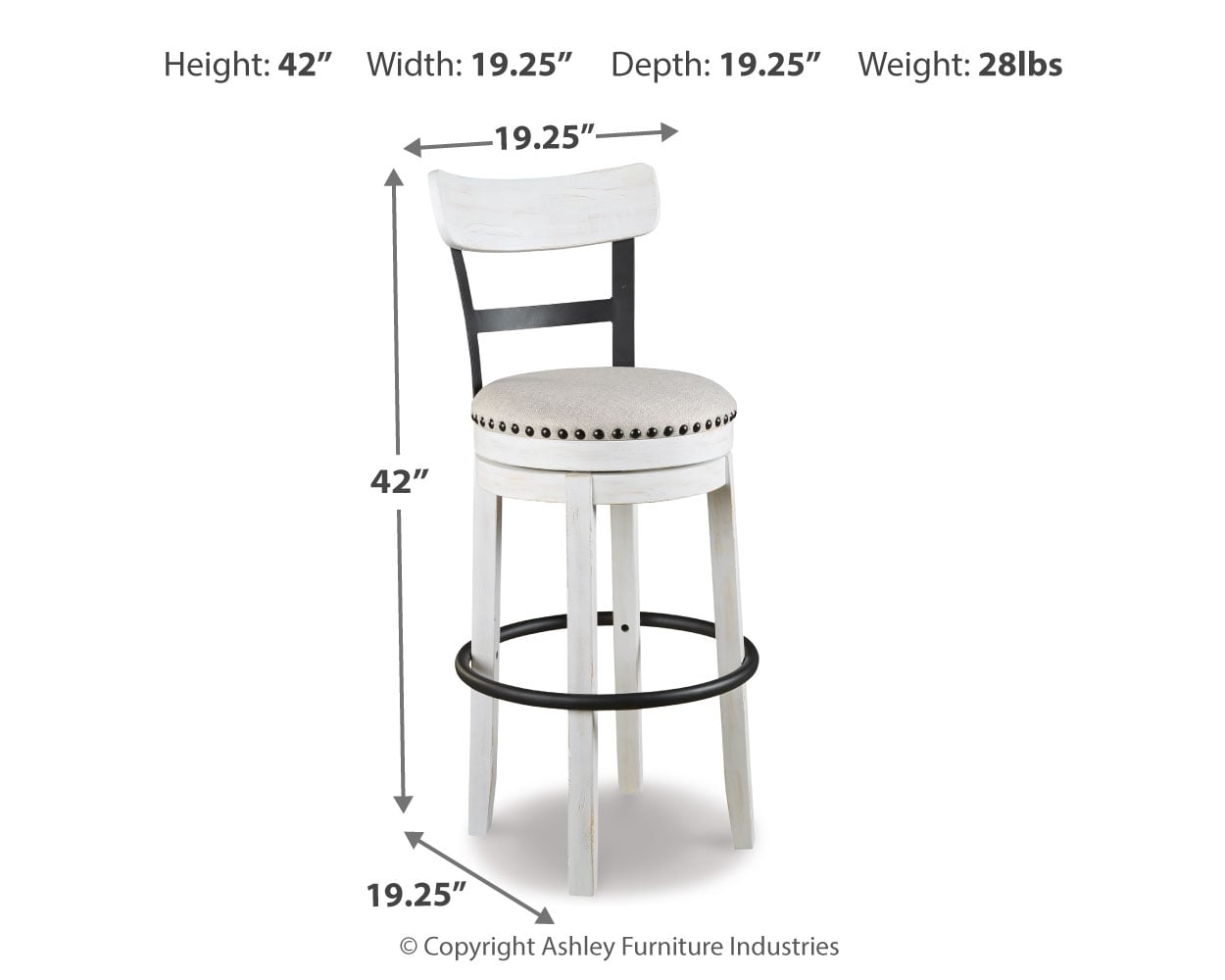 Tall Uph Swivel Barstool