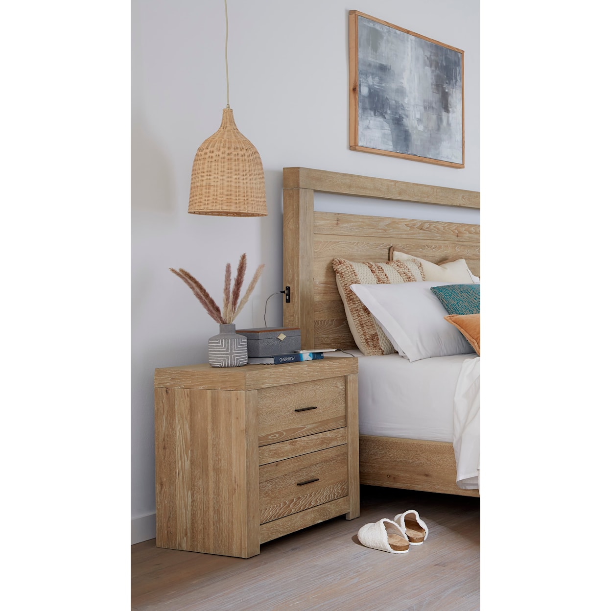 Aspenhome Modern Loft 2-Drawer Nightstand