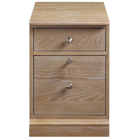 Contemporary File Cabinet with Drawer Lock