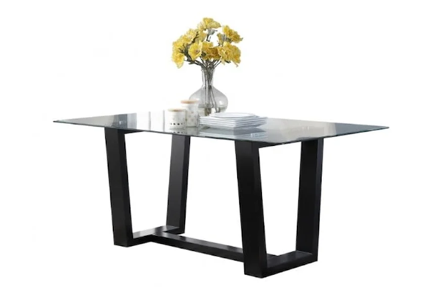Encore Glass Top Dining table by Winners Only at Reeds Furniture