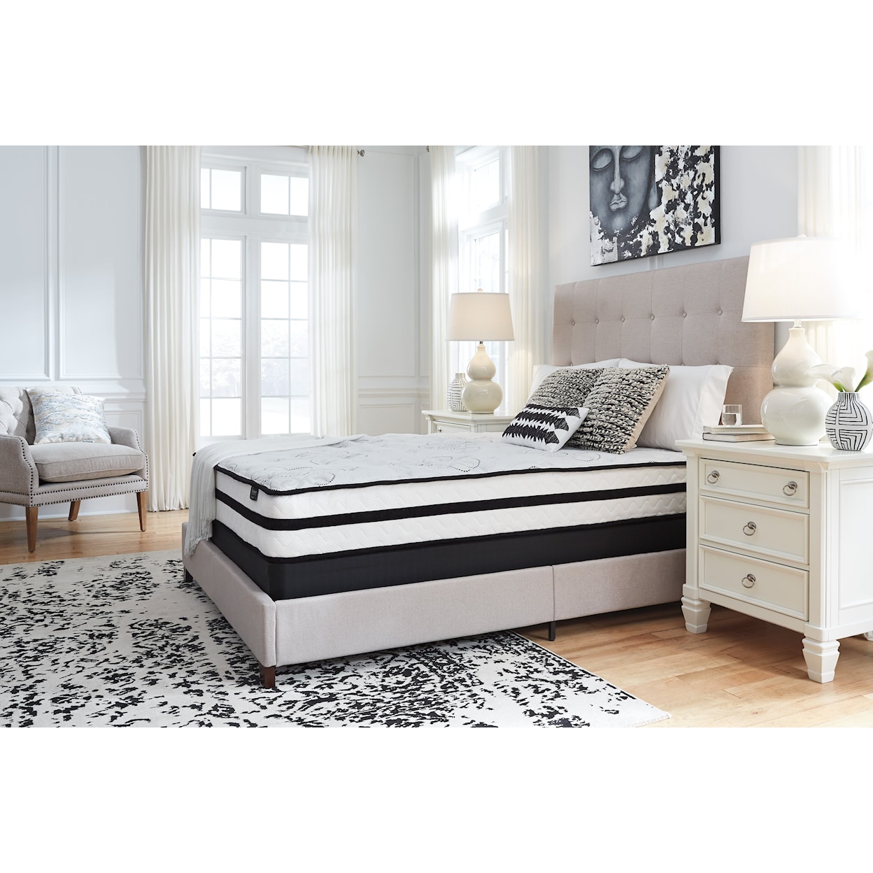 Sierra Sleep Chime 10 Inch Hybrid Queen Mattress and Pillow