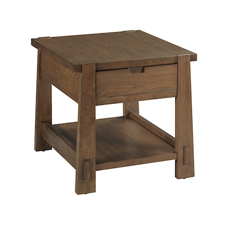 Rectangular Drawer End Table