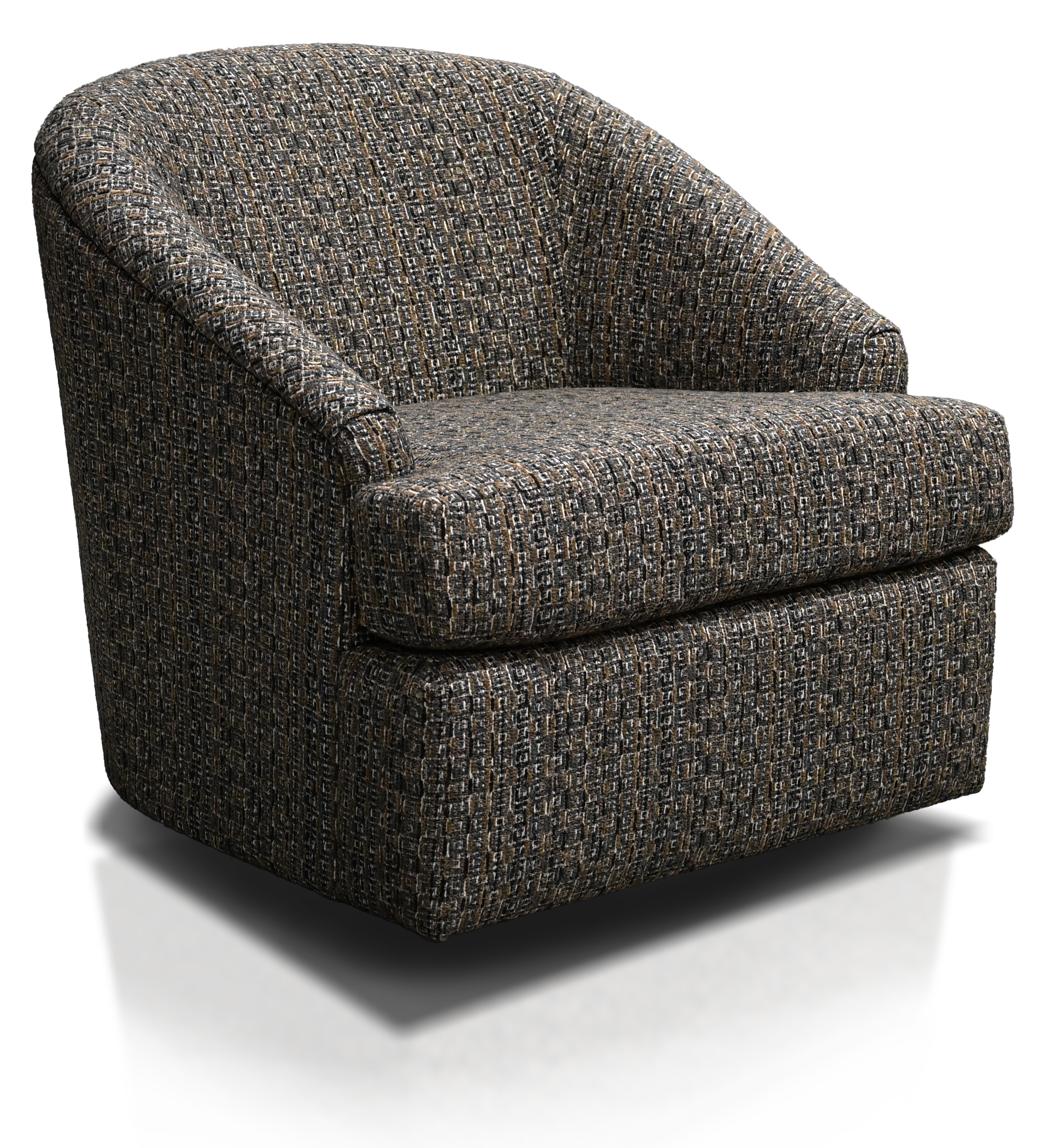Upholstered Swivel Barrel Chair