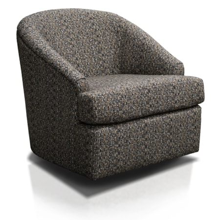 Upholstered Swivel Barrel Chair