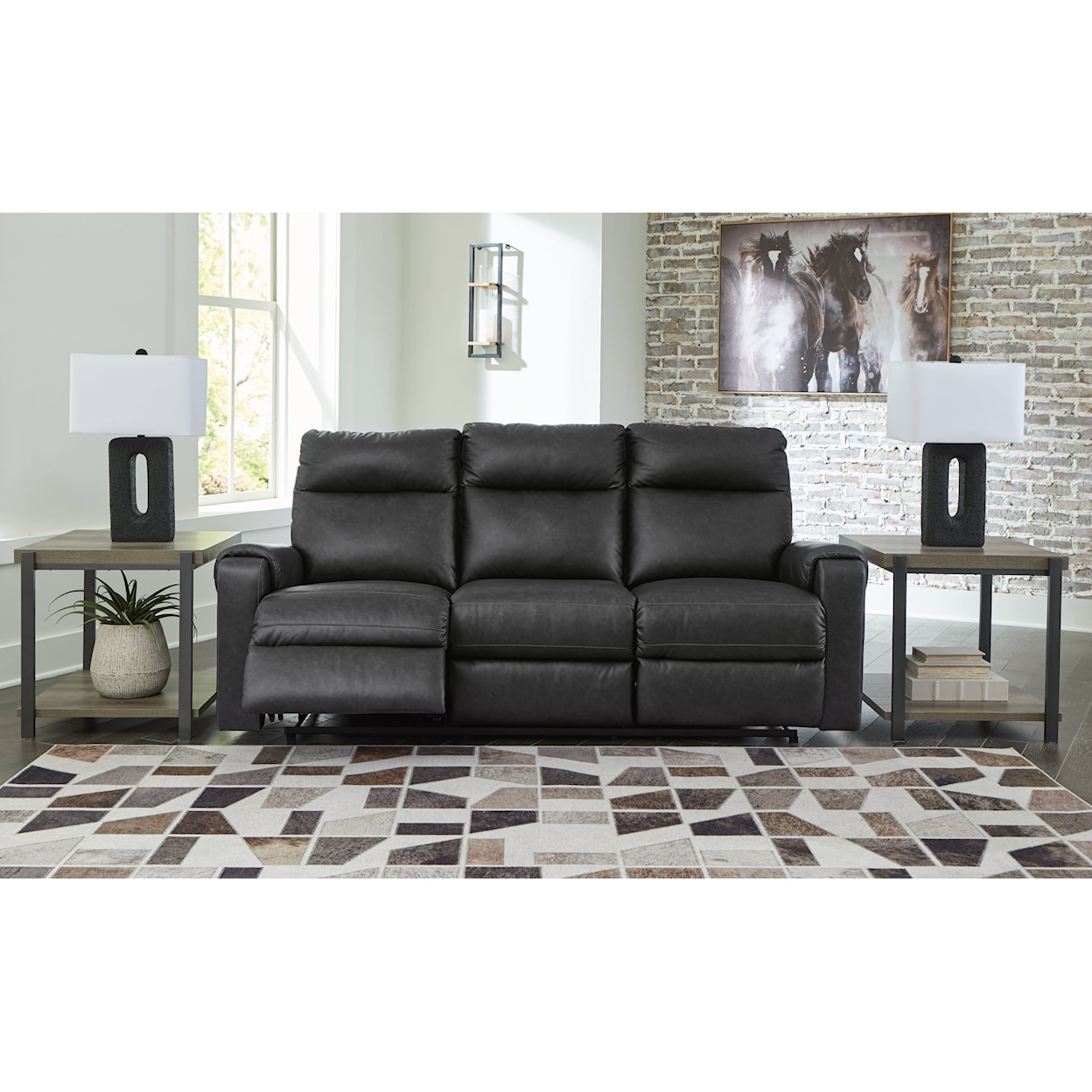 Ashley Signature Design Axtellton Reclining Power Sofa