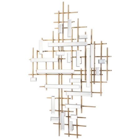 Apollo Gold & Mirrored Wall Art