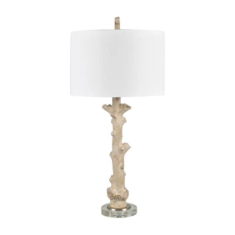 32" Resin Table Lamp and Crystal Base