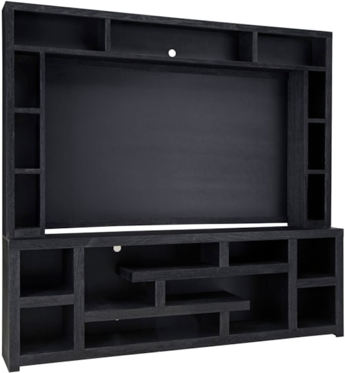 Contemporary 97" Console and Hutch with Wire Management