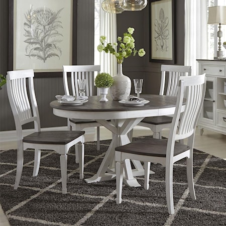 5-Piece Pedestal Table Set