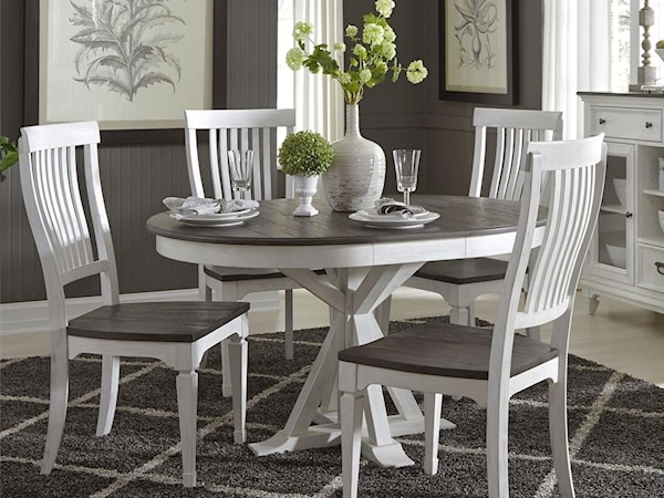 5-Piece Pedestal Table Set