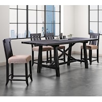 5-Piece Rectangular Counter Table Set