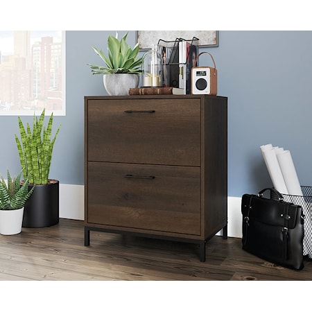 Industrial 2-Drawer Lateral Filing Cabinet with Interlocking Storage Mechanism